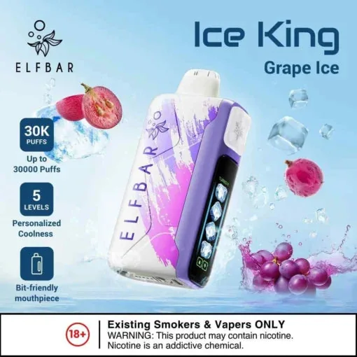 Elf Bar Ice King � Grape Ice � 30K 30000 Puffs