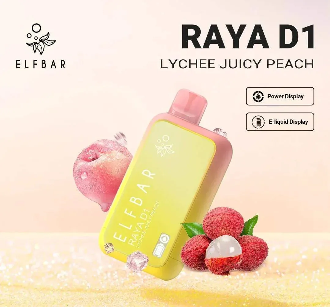 Elf Bar Raya D1 � Lychee Juicy Peach