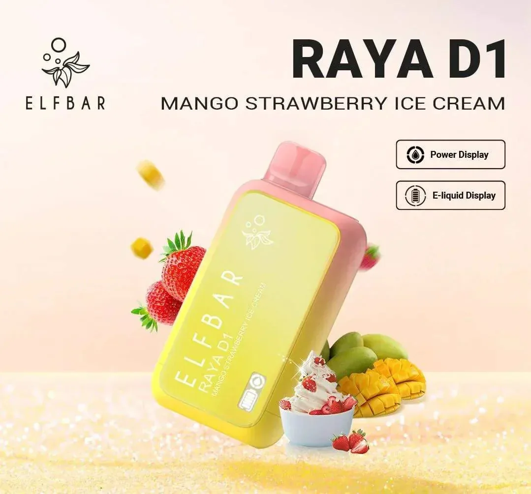 Elf Bar Raya D1 � Mango Strawberry Ice Cream