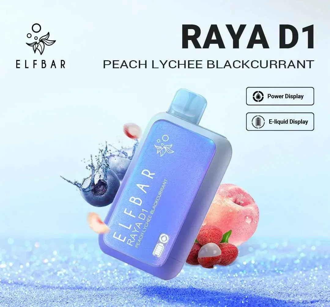 Elf Bar Raya D1 � Peach Lychee Blackcurrant
