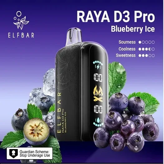 Elf Bar Raya D3 Pro 30K � Blueberry Ice 30000 Puffs