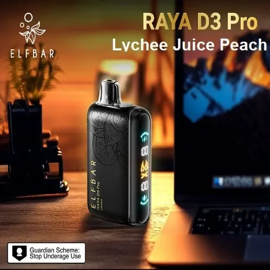 Elf Bar Raya D3 Pro 30K � Lychee Juicy Peach 30000 Puffs